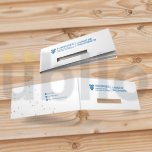 Capa de Carnê Vazada - triplex 250g/m² - 9,5x43cm - 4/4