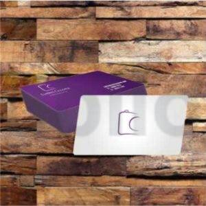 Card Corte Especial - 8,5x4,5cm - 4/4 - Lam. fosca + Verniz loc. - Faca NS3021