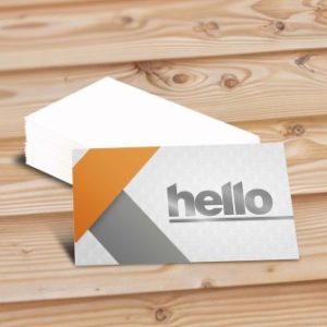 Cartão de Visita - triplex 250g/m² - Lam. fosca + verniz localizado - 9x5cm - 4/0