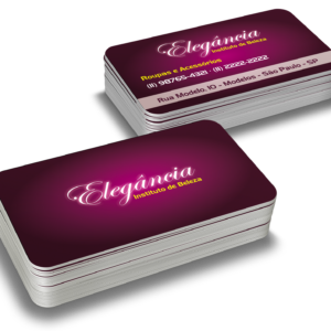Cartão de Visita - Lam. Fosca + Verniz Localizado - 9x5cm - 4/4 (4 cantos arredondados)