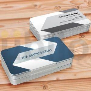 Cartão de Visita - triplex 250g/m² - 9x5cm - 4/1 (4 cantos arredondados)
