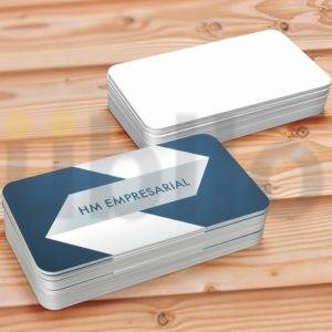 Cartão de Visita - triplex 250g/m² - 9x5cm - 4/0 (4 cantos arredondados)