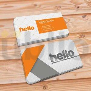 Cartão de Visita - Lam. Fosca + Verniz Localizado - 9x5cm - 4/4 (2 cantos arredondados - Superior direito/Inferior esquerdo)