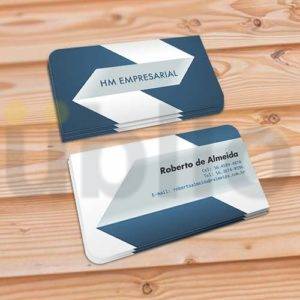 Cartão de Visita - 9x5cm - 4/4 (2 cantos arredondados - Superior esquerdo/Inferior direito)