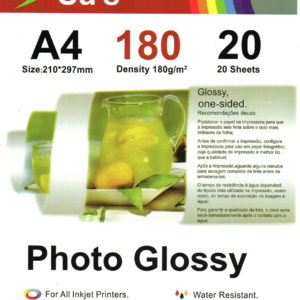 Papel fotográfico A4 -180g (20 folhas)