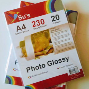 Papel fotográfico A4 -230g (20 folhas)