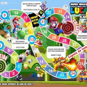 Jogo de Tabuleiro Super Mario 14 x 21cm